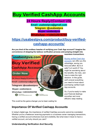 Buy Verified CashApp Accounts
