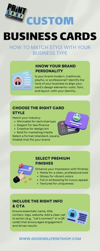 Custom Business Cards: How to Match Style with Your Business Type