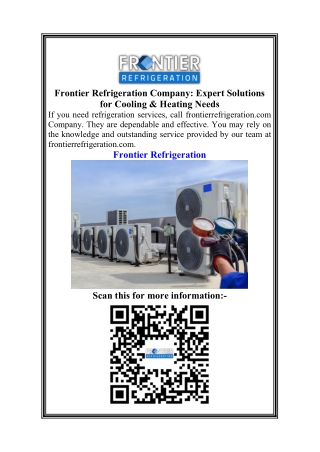 Frontier Refrigeration Company Expert Solutions for Cooling & Heating Needs