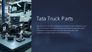 Buy Genuine Tata Truck Parts Online