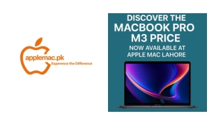Discover The Macbook Pro M3 Price – Now Available At Apple Mac Lahore