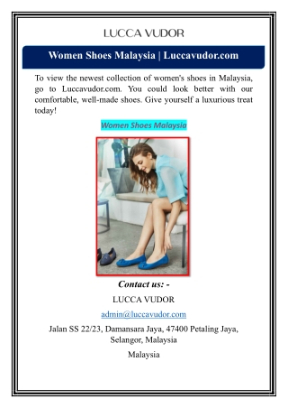 Women Shoes Malaysia | Luccavudor.com