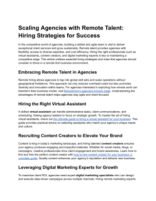 Scaling Agencies with Remote Talent_ Hiring Strategies for Success