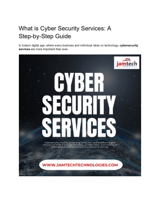 What is Cyber Security Services: A Step-by-Step Guide
