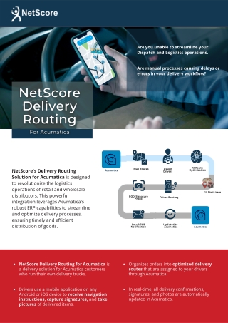 Delivery Routing for Acumatica | NetScore