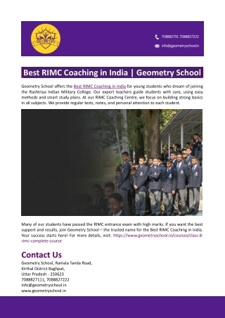 Best RIMC Coaching in India-Geometry School