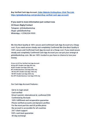 2 Best sites to Buy Verified Cash App Accounts