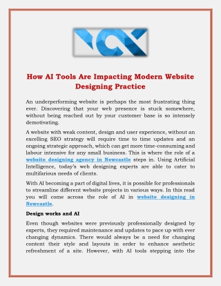 How AI Tools Are Impacting Modern Website Designing Practice