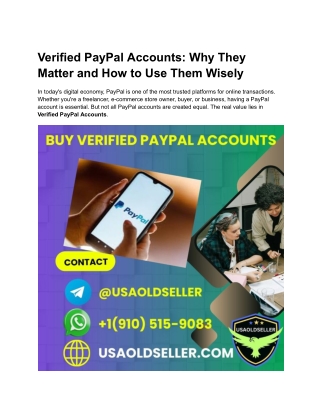 "Digital Markets Selling Verified PayPal Accounts: Fact or Scam?"