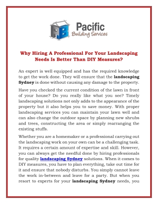 Why Hiring A Professional For Your Landscaping Needs Is Better Than DIY Measures