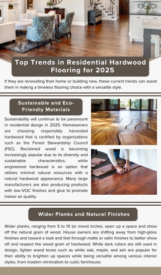 Top Trends in Residential Hardwood Flooring for 2025