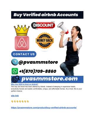 Start Hosting Today by Buying a Trusted Verified Airbnb Account in 2025