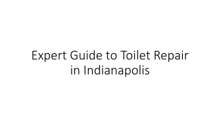 Expert Guide to Toilet Repair in Indianapolis