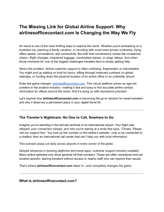 airlinesofficecontact