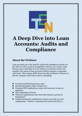 A Deep Dive into Loan Accounts_ Audits and Compliance