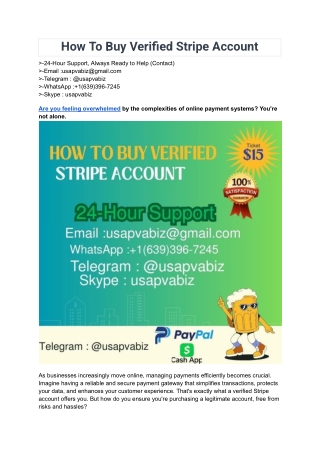 74.M How To Buy Verified Stripe Accounts old