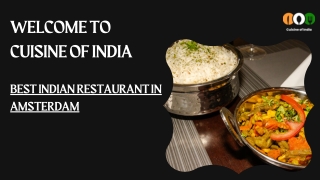 Experience the Best Indian Restaurant in Amsterdam – Cuisine of India