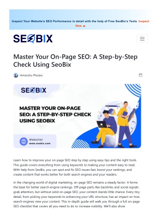 Master Your On-Page SEO