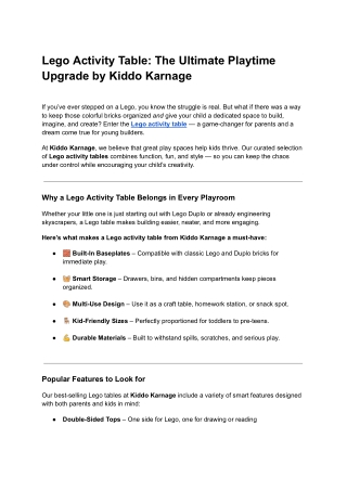 Lego Activity Table_ The Ultimate Playtime Upgrade by Kiddo Karnage