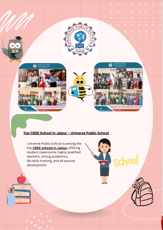 Top CBSE School in Jaipur – Universe Public School