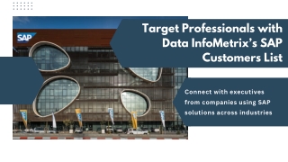 Data InfoMetrix Unveils Targeted SAP Customer List to Power Smarter B2B Outreach