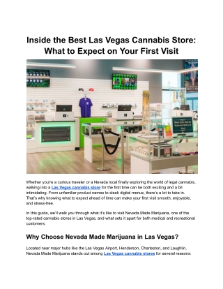Inside the Best Las Vegas Cannabis Store_ What to Expect on Your First Visit