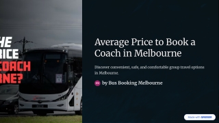 What is the average price to book a coach in Melbourne?