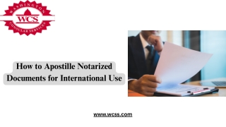How to Apostille Notarized Documents for International Use