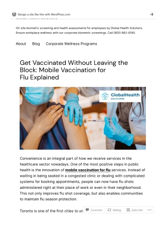 Get Vaccinated Without Leaving the Block Mobile Vaccination for Flu Explained