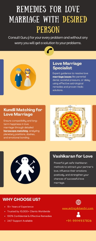 Remedies for Love Marriage with Desired Person
