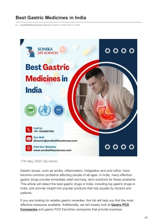 Best Gastric Medicines in India