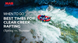 When to Go Best Times for Clear Creek Rafting (Spring vs. Summer)