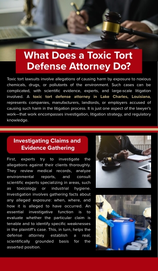 What Does a Toxic Tort Defense Attorney Do?