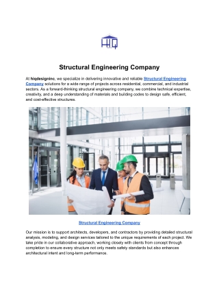Structural Engineering Company