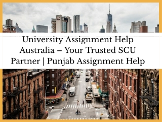 University Assignment Help Australia – Your Trusted SCU Partner | Punjab Assignment Help