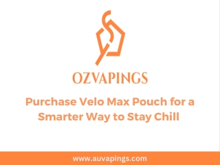 Purchase Velo Max Pouch for a Smarter Way to Stay Chill