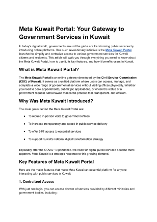 Meta Kuwait Portal Easy Guide