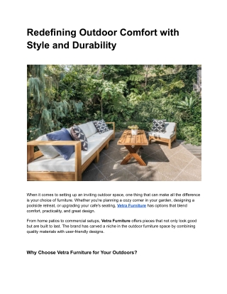 Make Small Spaces Shine—Vetra furniture