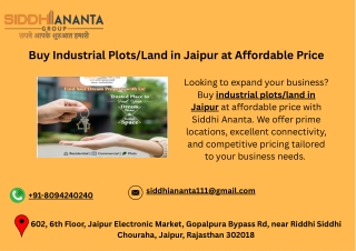 Buy Industrial PlotsLand in Jaipur at Affordable Price