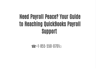 How Do I Contact QuickBooks Payroll Support Easily?