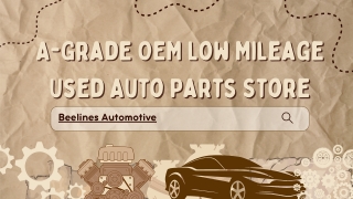 Beelines Automotive – Reliable Used Auto Parts You Can Trust