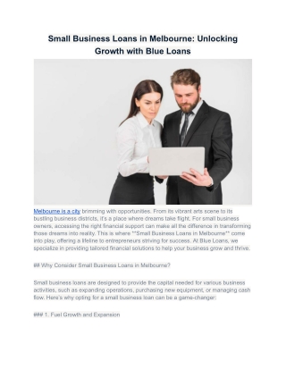 Personal Loan in Melbourne