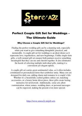 Elegant Couple Gift Set for Wedding – Perfect for Newlyweds