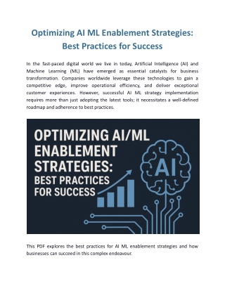 Optimizing AI ML Enablement Strategies: Best Practices for Success