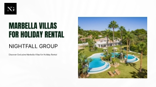 Marbella Villas for Holiday Rental