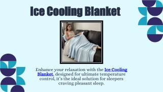 Ice Cooling Blanket
