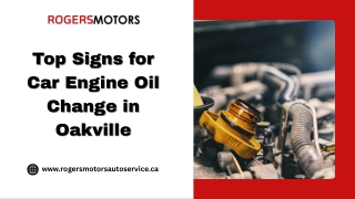 Top Signs for Car Engine Oil Change in Oakville