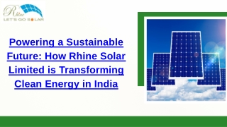 Powering a Sustainable Future: Transforming Clean Energy in India