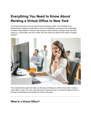 Virtual Offices of NYC