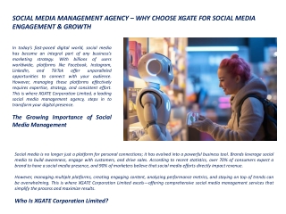 SOCIAL MEDIA MANAGEMENT AGENCY